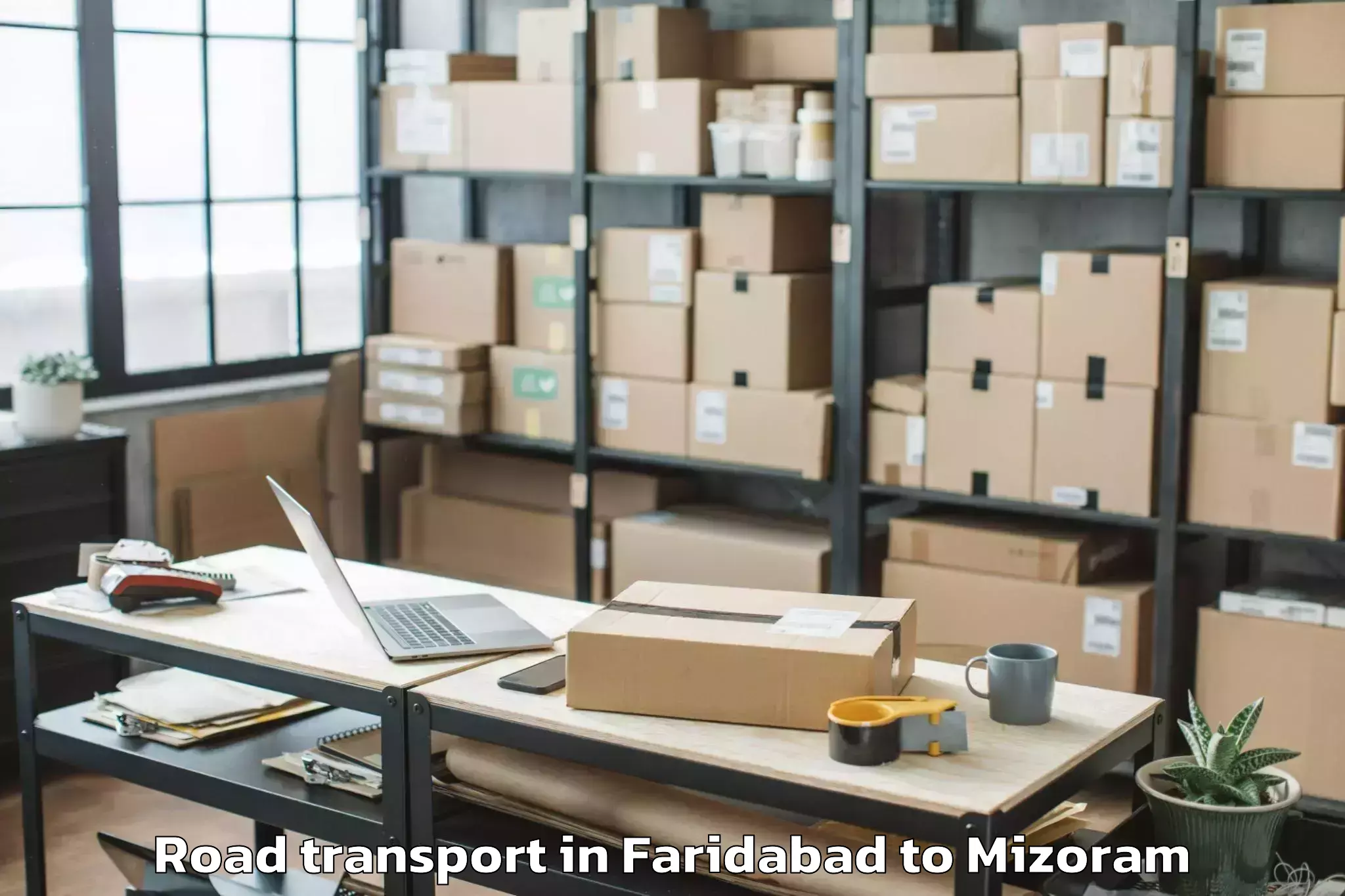 Trusted Faridabad to Siaha Road Transport